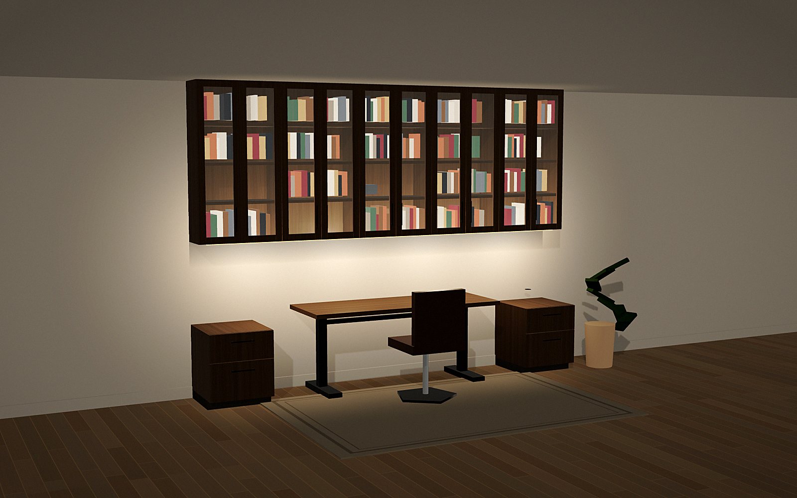 Sit-stand: 3D rendering of a Home Office Worx design